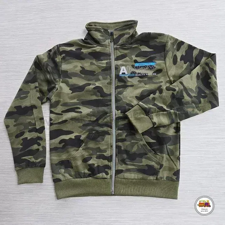 Tepláková mikina Kugo MT-0535A maskáčová /V2/ vel.146