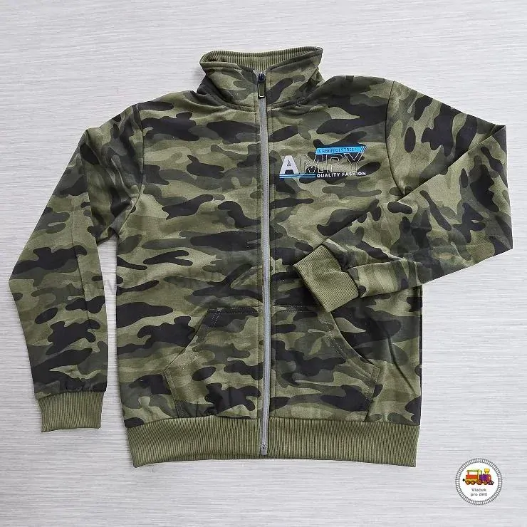 Tepláková mikina Kugo MT-0535A maskáčová /V1/ vel.146