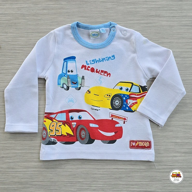 NOVINKA-Chlapecké tričko bavlněné JTKL21501 Cars vel. 62-68, 68-74, 80, 86