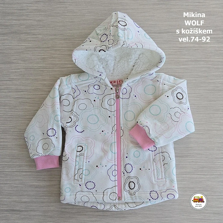 Mikina kožíšková Wolf M206 bílorůžová vel. 92