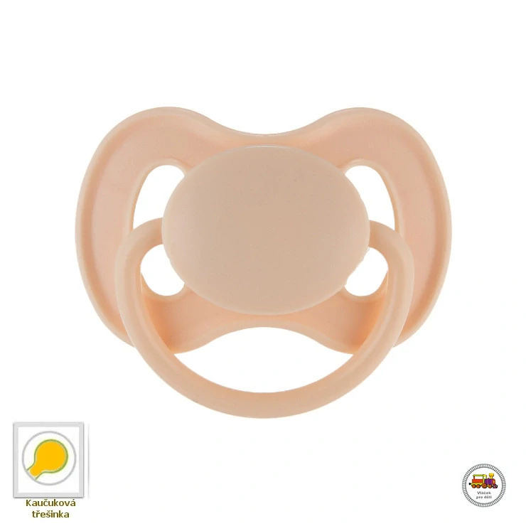 Dudlík kaučukový třešinka NUDE 6-18m 1ks krémový 23/224