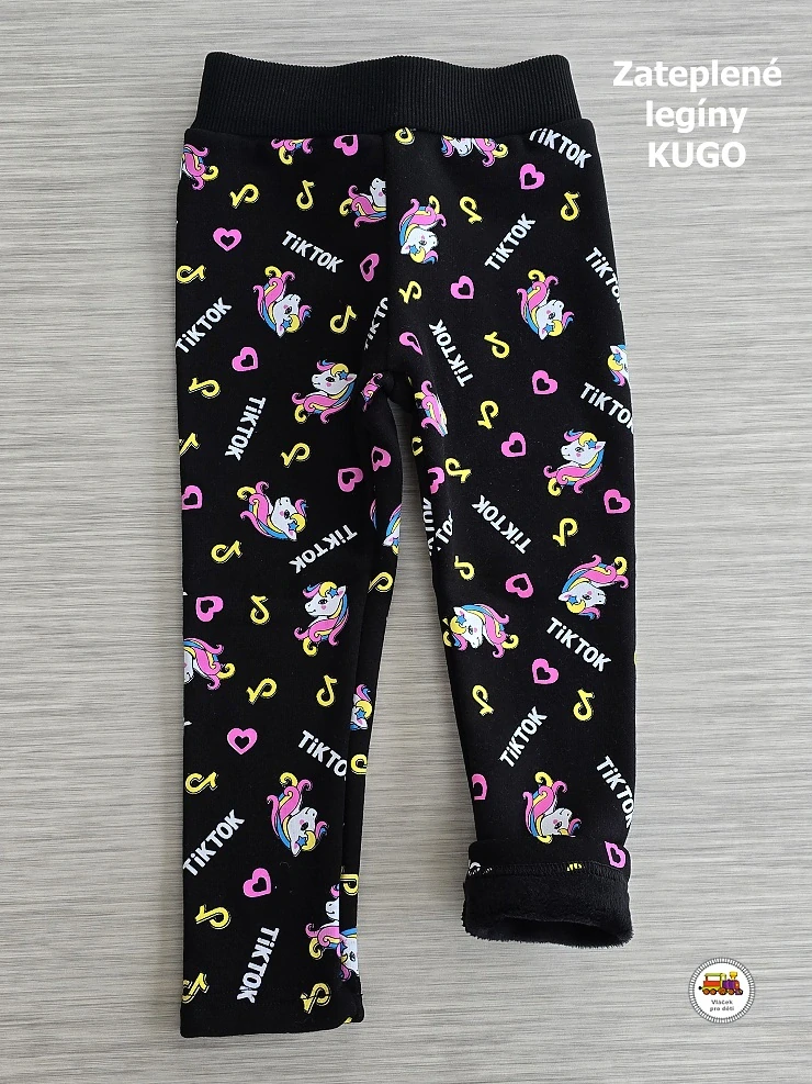 Legíny zateplené Kugo KK9892 TiKTok černé vel. 98