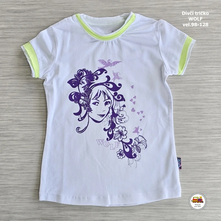 Tričko dívčí Wolf S2112 bílé vel.128