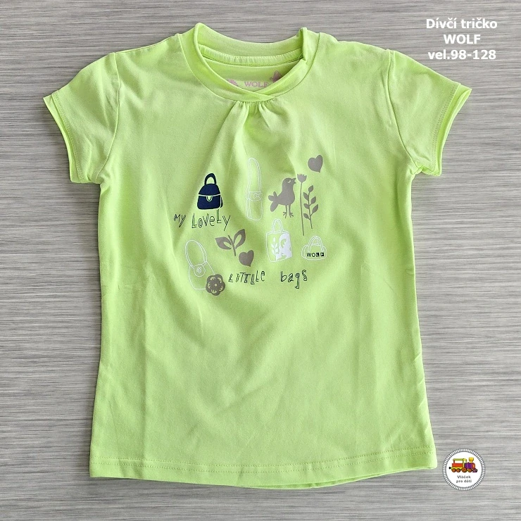Tričko dívčí Wolf S2012 zelené vel.110