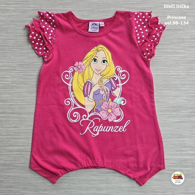 Tričko-tunika dívčí Princess GTJM42121 Locika na tmavě růžové vel.122