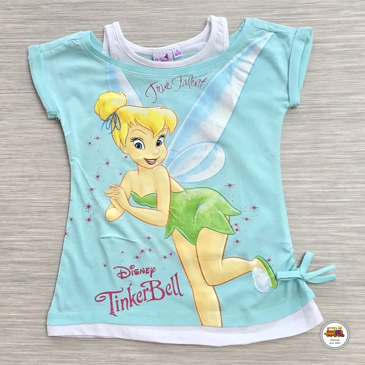 Tričko dívčí Disney GTJM62054 Fairies - Víla na světle modré vel.128
