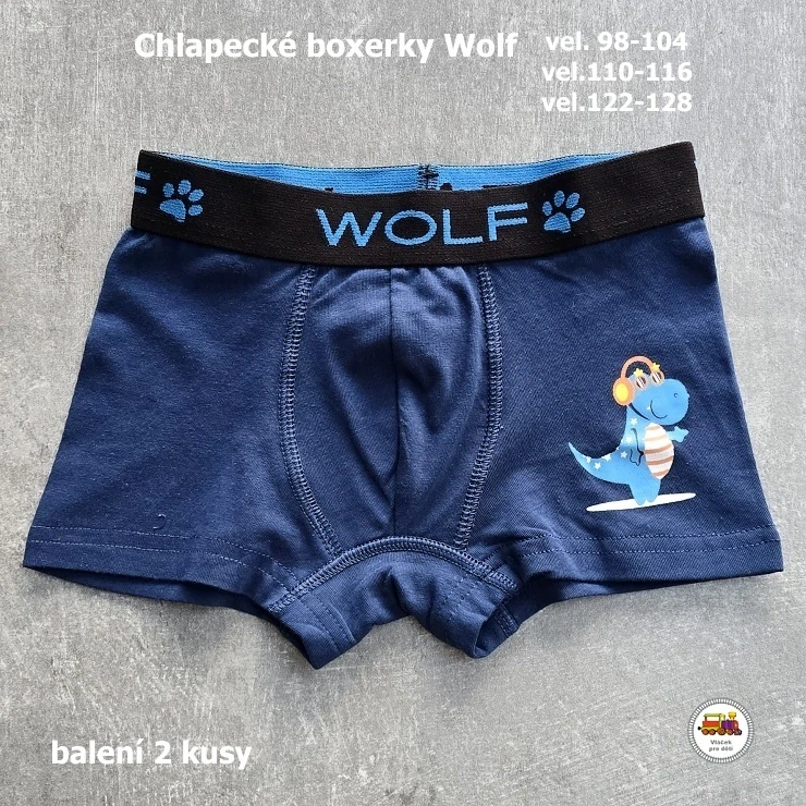 Chlapecké boxerky WOLF L2481 /v balení 2ks/ vel.110-116