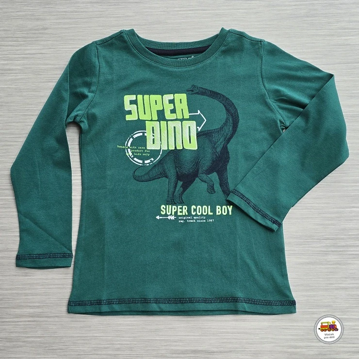Bavlněné tričko Wolf S2631 SUPER DINO zelené vel.104