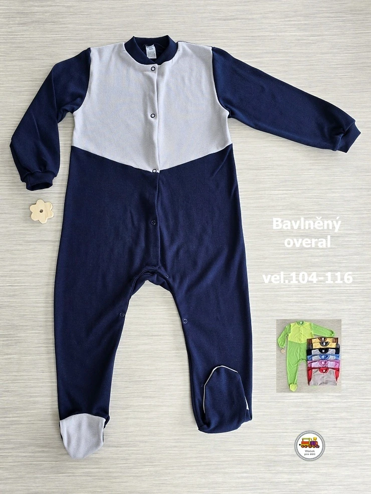 Kojenecký/dětský overal bavlněný /701/ tmavě modrošedý vel.104