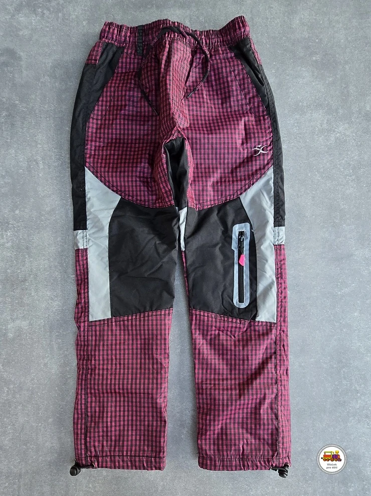 Kalhoty sportovní zateplené (šusťákové) GRACE B-41219 růžové vel.140