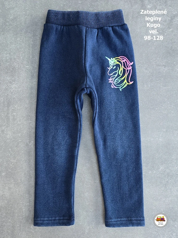 Legíny riflové zateplené Kugo KK9988 modré vel.104