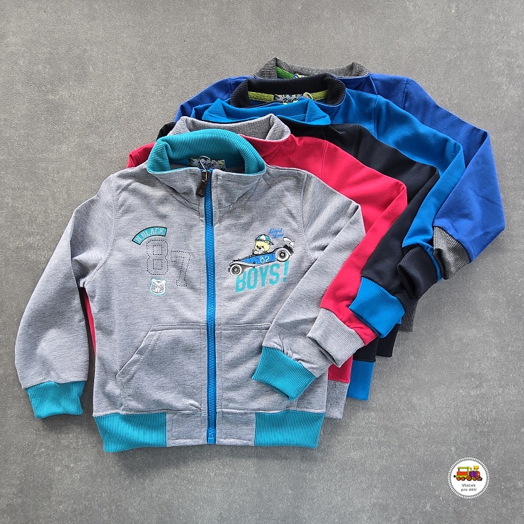 Chlapecká mikina Kugo M-7024 světle modrá vel. 74