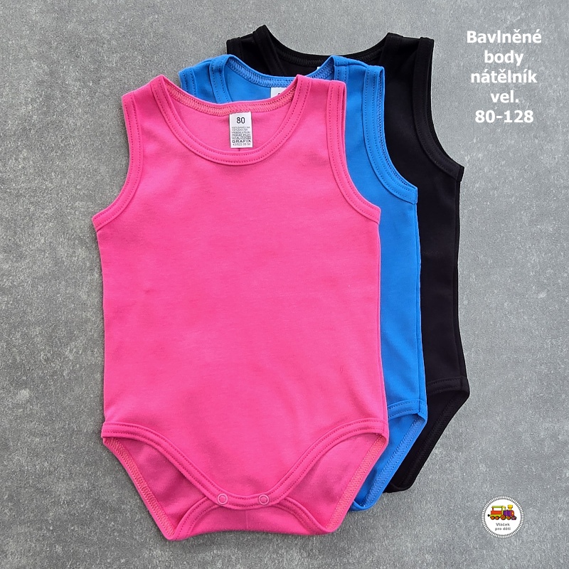 Kojenecké body nátělník bavlněný /9495/ černý vel. 80