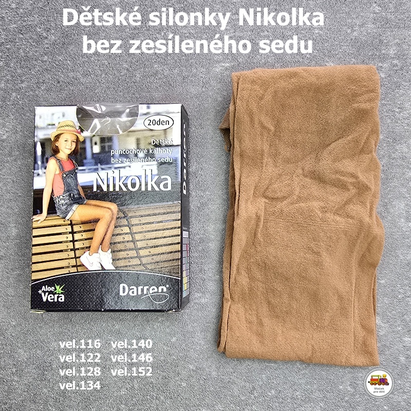 NOVINKA-Silonky tělové Nikolka nezesílený sed vel.116, 122, 128, 134, 140, 146, 152, 158, 164