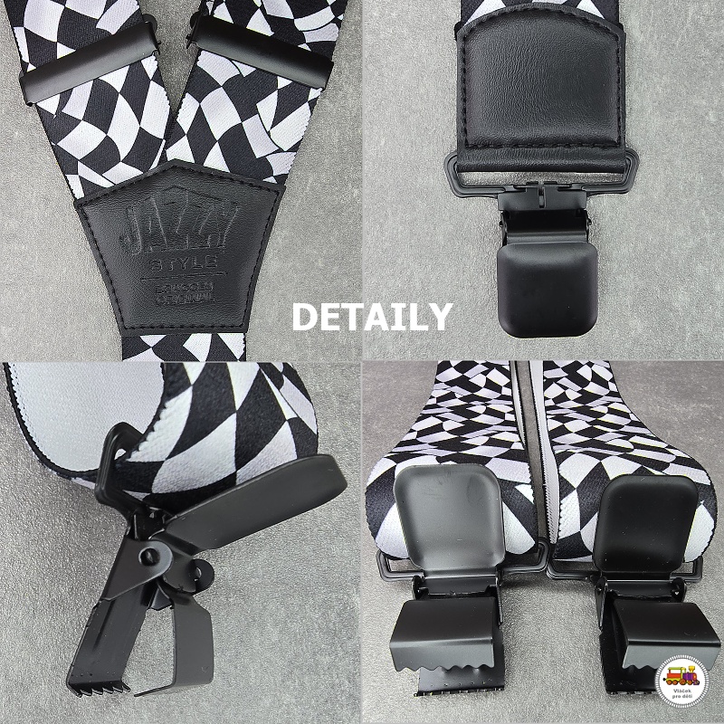 Dospělé kšandy, šle pro velké kluky a holky D47 široké Choppers na tmavě modré