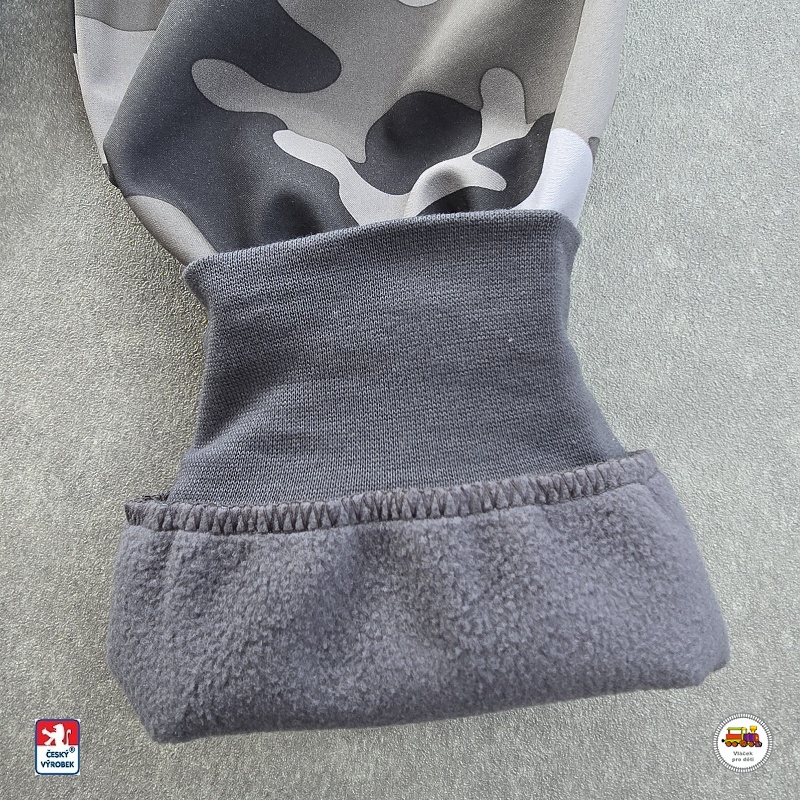 Softshellové kalhoty s fleesem STYLSPARK maskáčové světlejší vel.122
