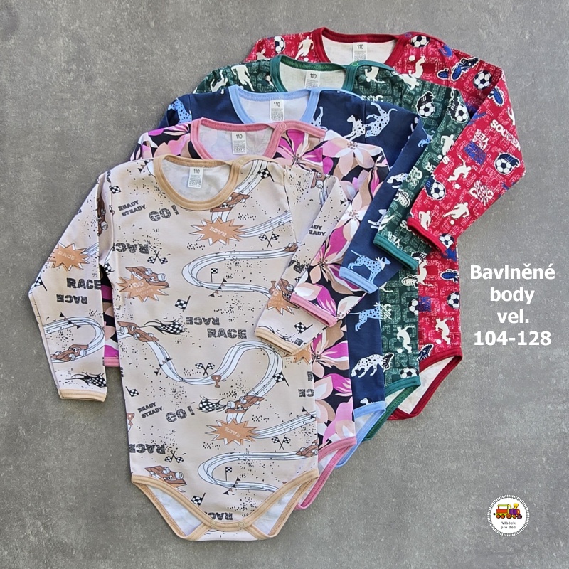 Kojenecké body bavlněné /9460/ Formule na béžové vel. 80
