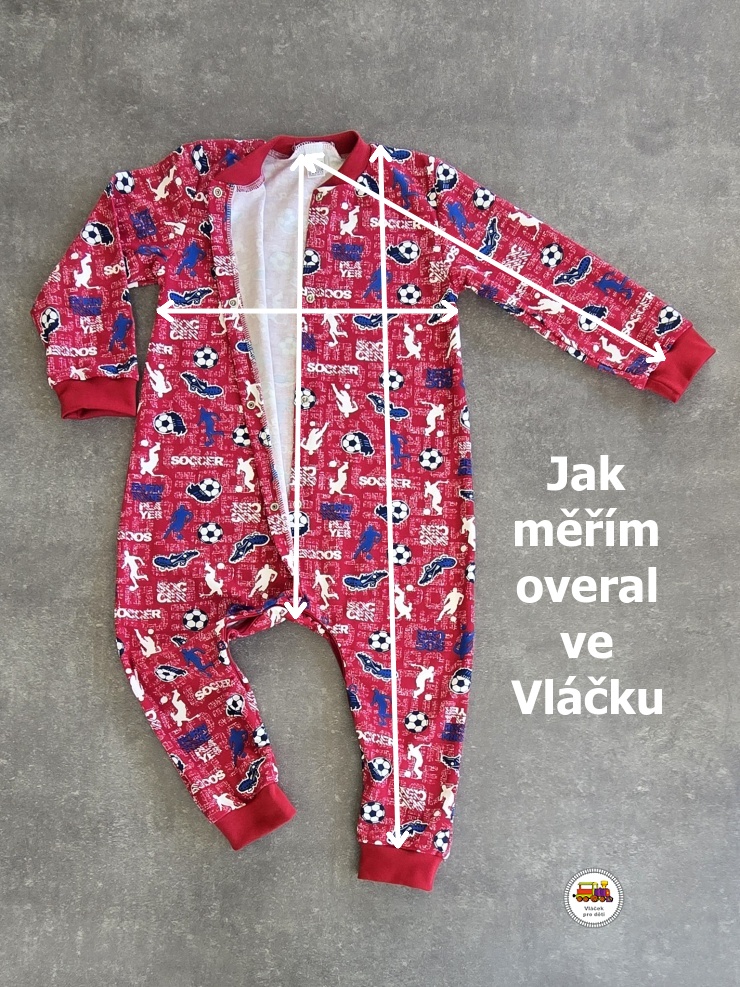 NOVINKA-Kojenecký/dětský overal bavlněný bez šlapky vel.104, 110, 116