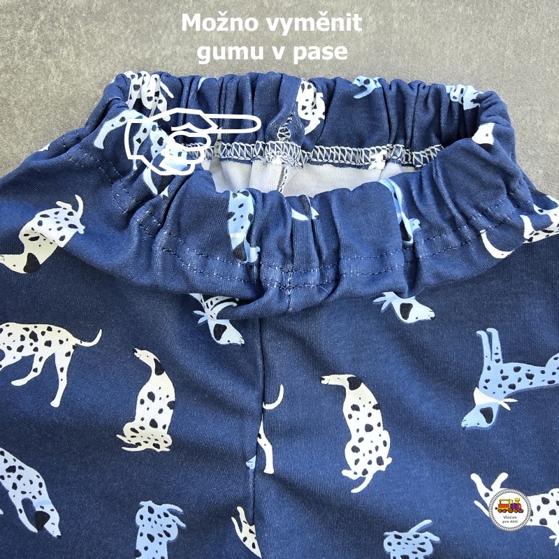 Dětské bavlněné pyžamo /626/ Dalmatin na modré vel.122