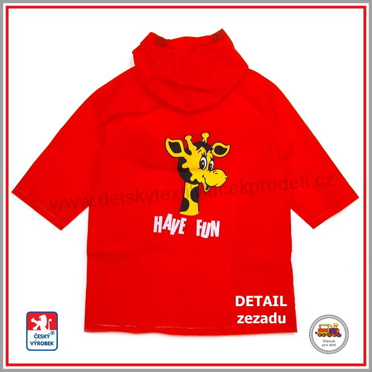 Dětská pláštěnka Viola červená vel.110