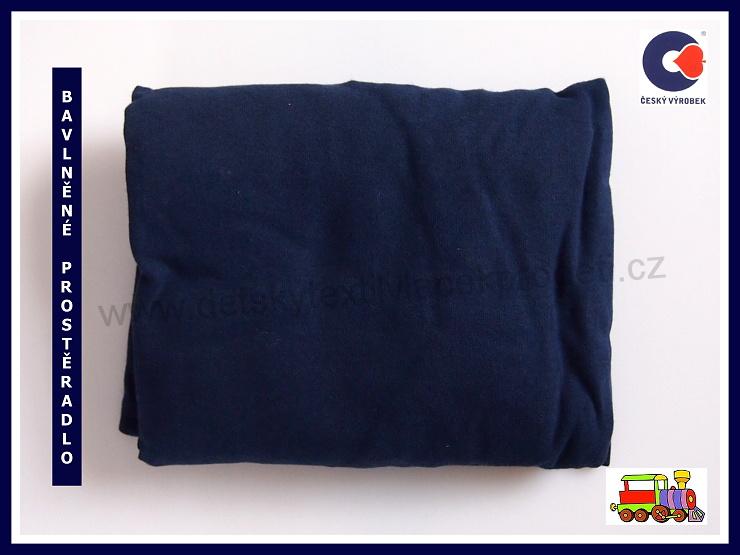 Bavlněné mako prostěradlo do postýlky barva Tmavě modrá 60x120cm