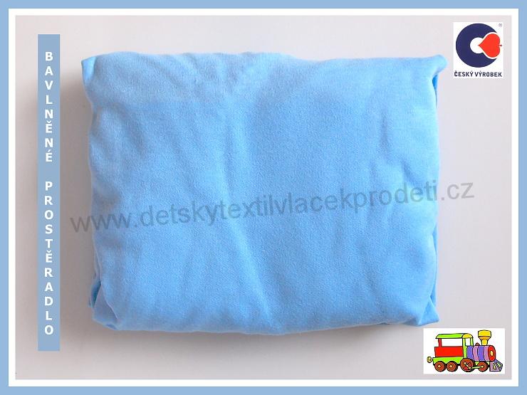 Bavlněné mako prostěradlo do postýlky barva Tmavší modrá 60x120cm