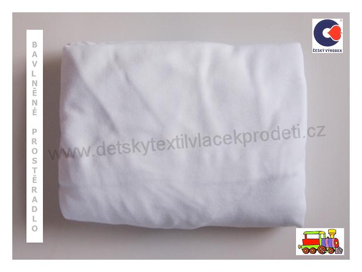 Bavlněné mako prostěradlo do postýlky barva Bílá 60x120cm