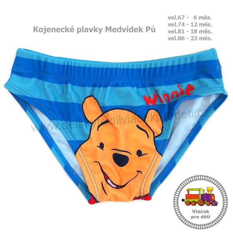 Chlapecké kojenecké plavky Medvídek Pú EP0013 modré vel. 74 (12měs)