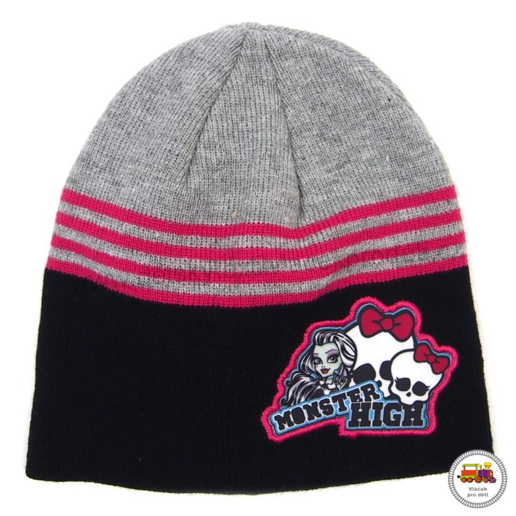 Dívčí čepice úpletová Monster High 780-099 šedá č.966 (1-7let) vel.L-XL