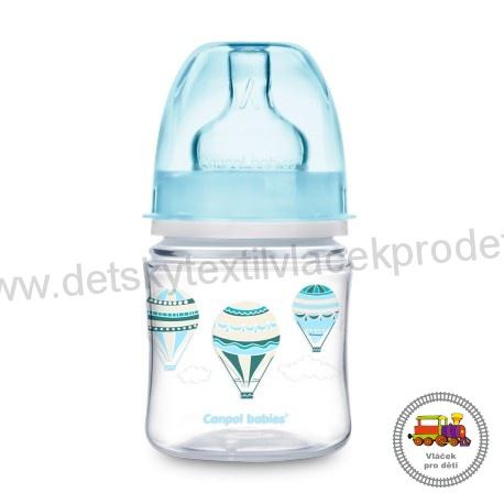 Láhev se širokým hrdlem V OBLACÍCH 120ml modrá 35/224