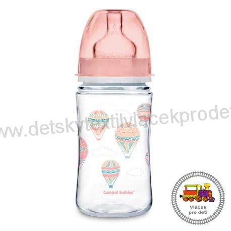 Láhev se širokým hrdlem V OBLACÍCH 240ml růžová 35/225