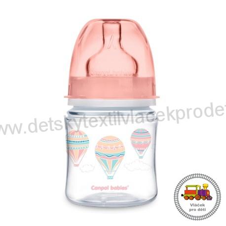 Láhev se širokým hrdlem V OBLACÍCH 120ml růžová 35/224