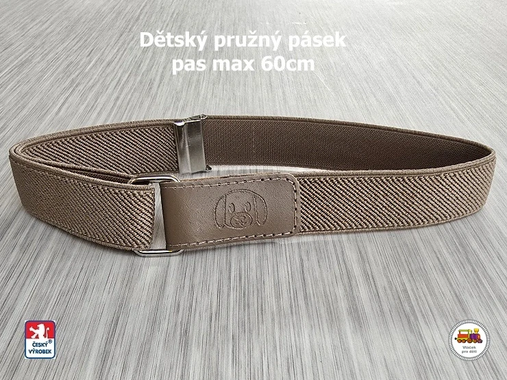 Dětský pásek /24/ pružný béžový s pejskem