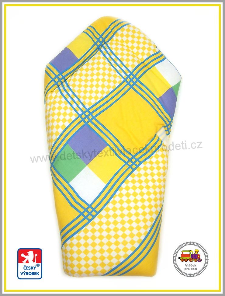 Kojenecká rychlozavinovačka /04/ Geometrické vzory na žluté
