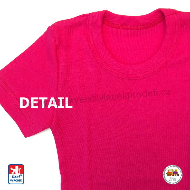 Dívčí nátělník - triko krátký rukáv Hektorek tmavě růžové vel.164 (skutečná 152-158)