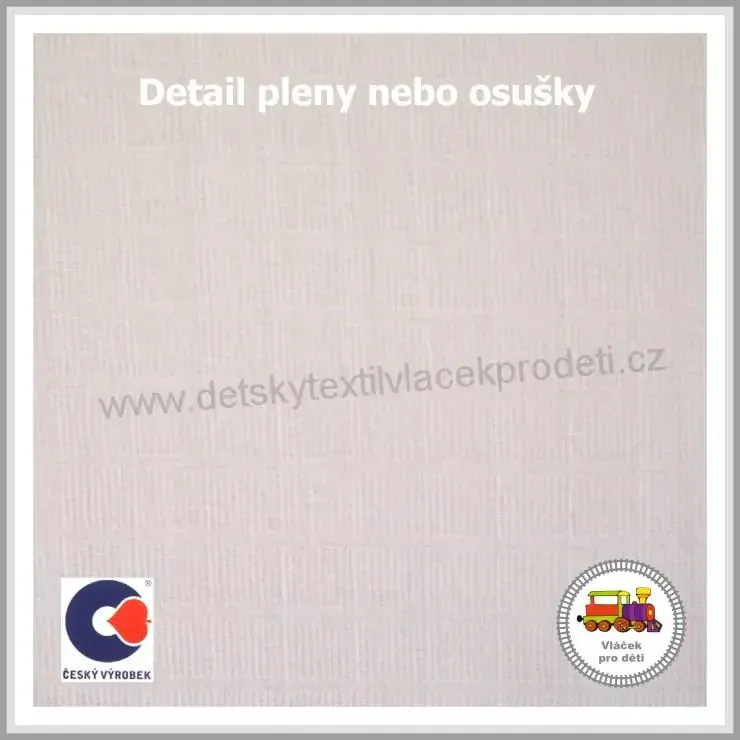 Látkové pleny české malé 70x70cm bílé