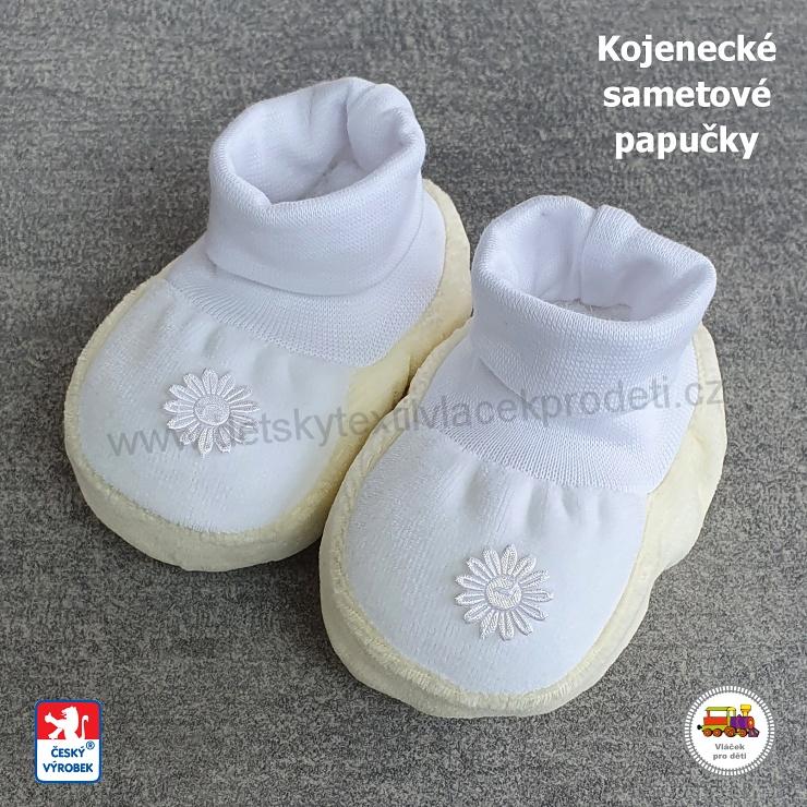 Kojenecké papučky sametové