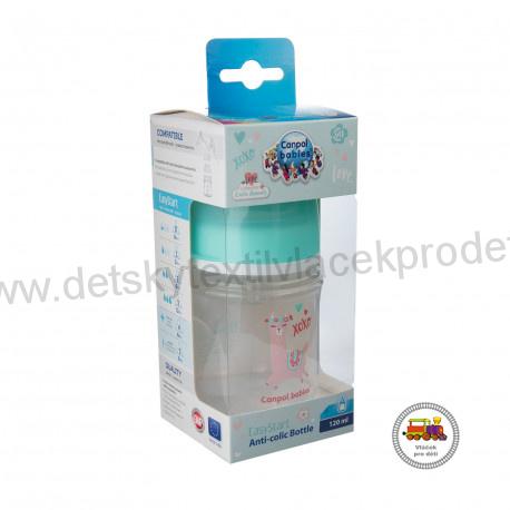 Láhev se širokým hrdlem EXOTIC ANIMALS 120 ml 35/220 mintová