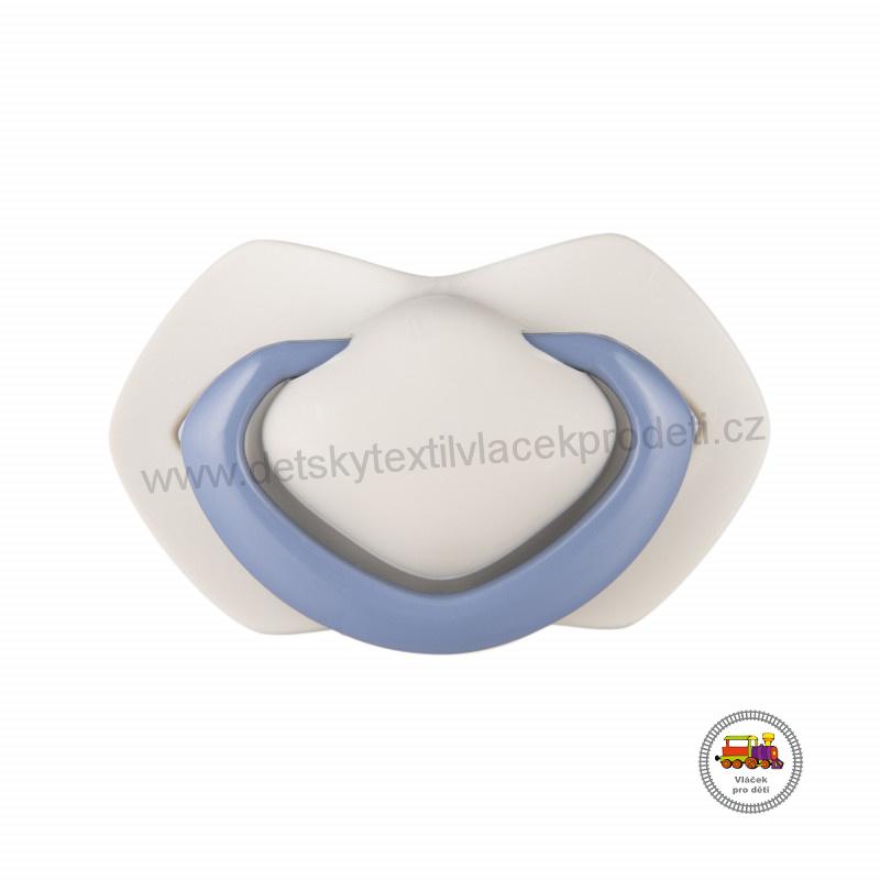 Set symetrických silikonových dudlíků 0-6m PURE COLOR 22/644 modrý