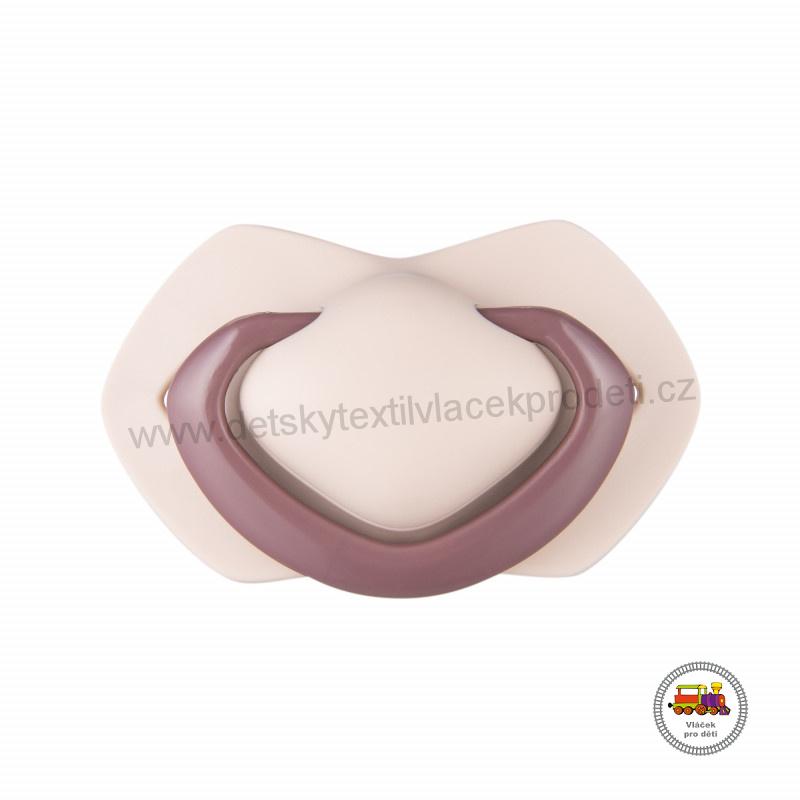 Set symetrických silikonových dudlíků 0-6m PURE COLOR 22/644 růžový