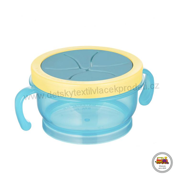 Miska s víčkem a silikonovým otvorem HELLO LITTLE 200ml 51/008 tyrkysová
