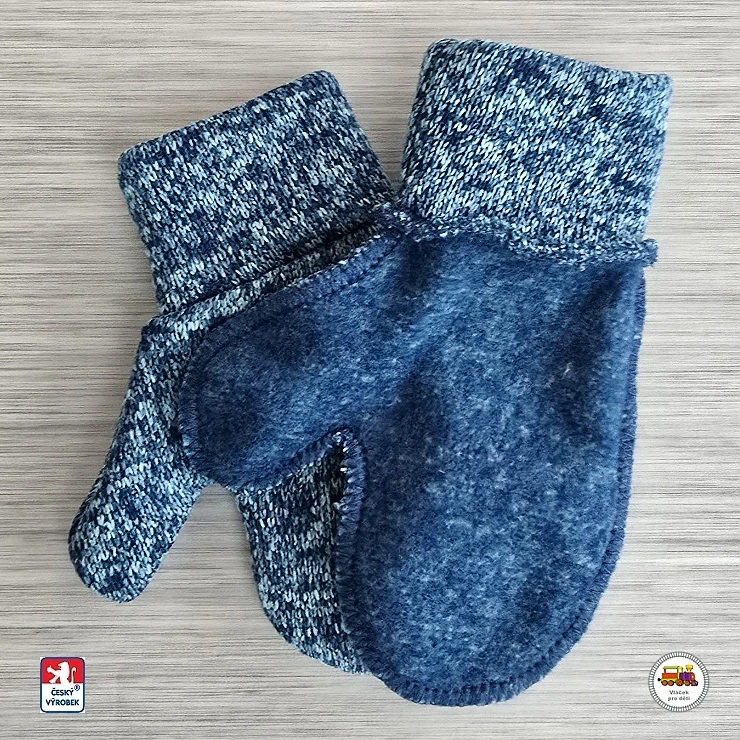 Dětské rukavice úpletové palčáky Spark 15cm /712/ tmavě modré 1-3 roky