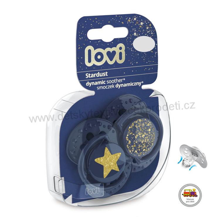 Dudlík silikonový dynamický Stardust 6-18m 2ks 22/894 BLUE