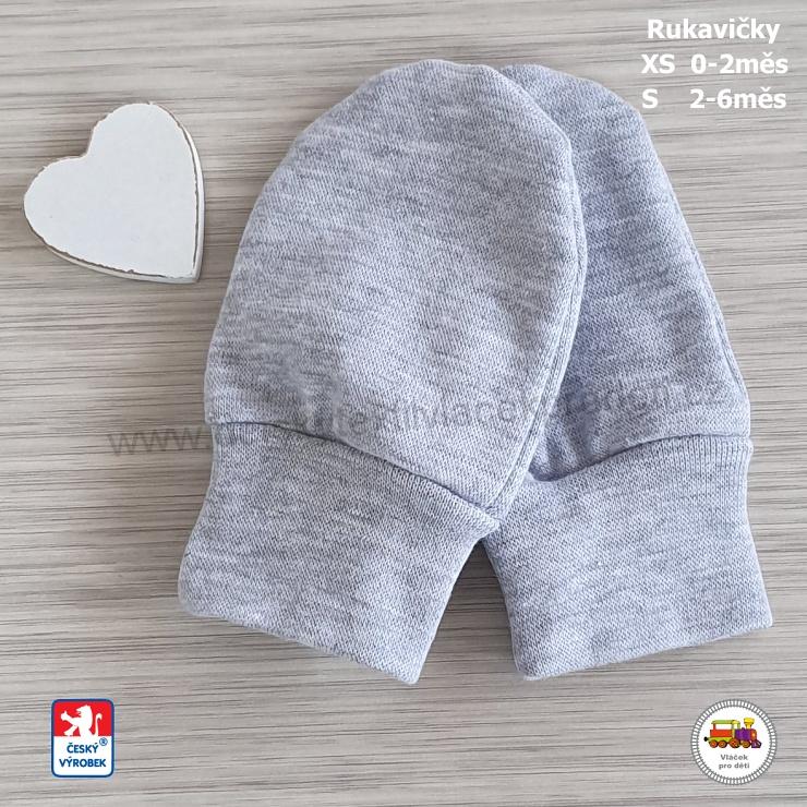 NOVINKA-Bavlněné rukavičky Spark kolekce Srdíčko vel.XS (0-2měs) a S (2-6měs)