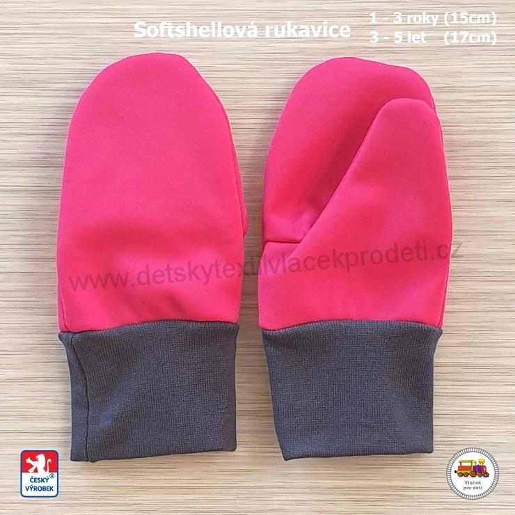 NOVINKA-Softshellové rukavice STYLSPARK 15cm (1-3roky) a 17cm (3-5let)