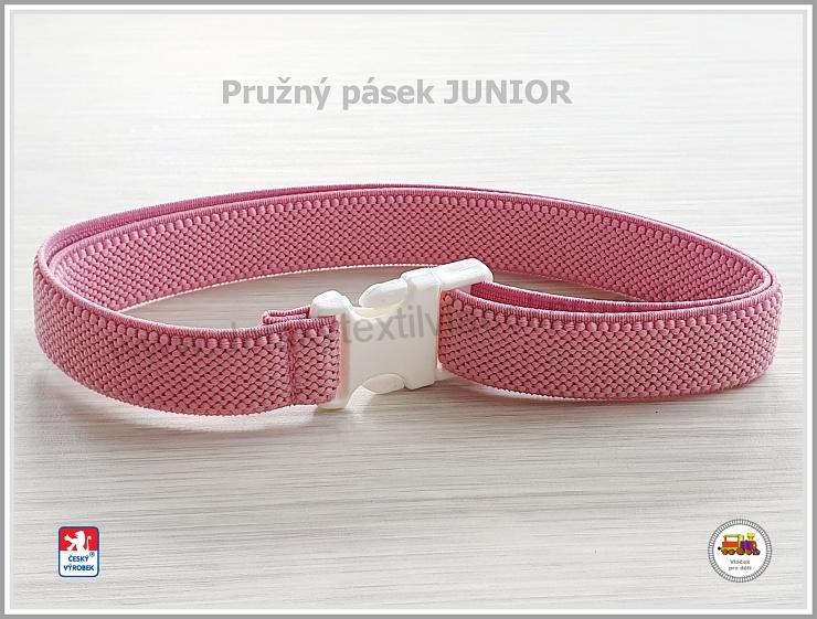 NOVINKA-Dětský pásek pružný JUNIOR odstíny růžové