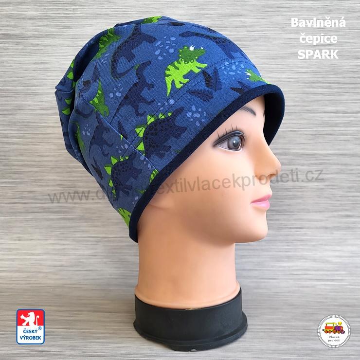 NOVINKA-Bavlněná čepice Spark vel.L (1-3roky), XL (3-6let), XXL (6-x let)