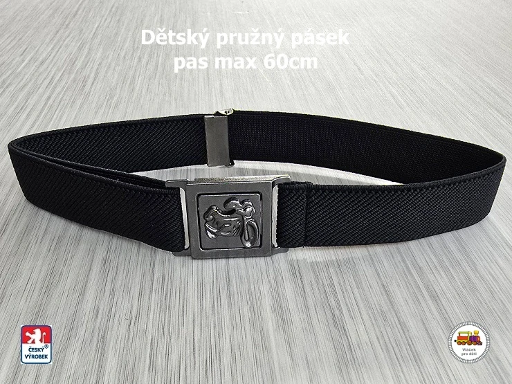 Dětský pásek /39/ černý s motorkou