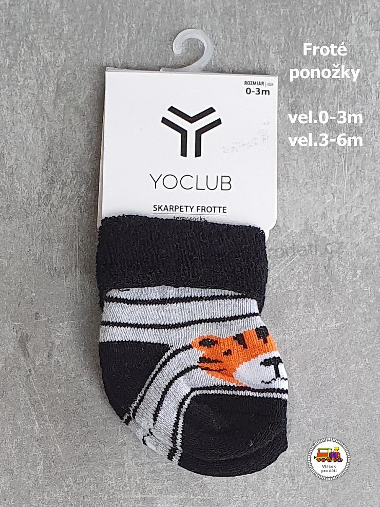 NOVINKA-Kojenecké ponožky froté YOCLUB vel.0-3měs, 3-6měs