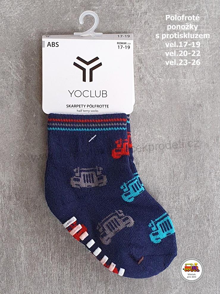 NOVINKA-Dětské ponožky YO protiskluzové ABS polofroté vel.17-19, 20-22, 23-26